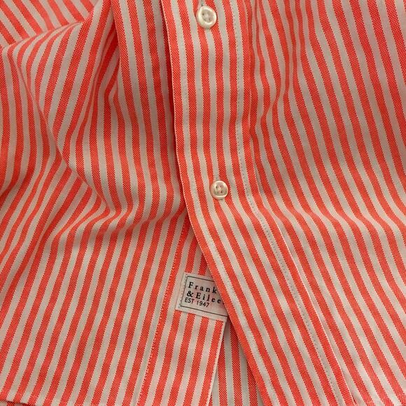 Frank & Eileen Mackenzie Button-Up Italian Oxford Neon Stripe Shirt One Size OS - Picture 13 of 15